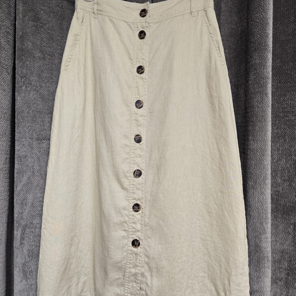 Part Two Dresses & Skirts - Neutral Button-Front Midi Skirt in Beige